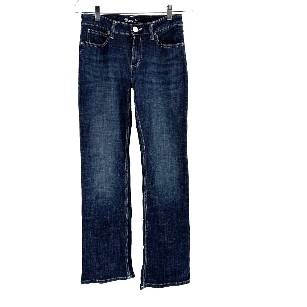 Wrangler Mid Rise Boot Cut Jeans Women's Size 28 Western Cowgirl Rodeo Stretch